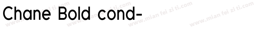 Chane Bold cond字体转换